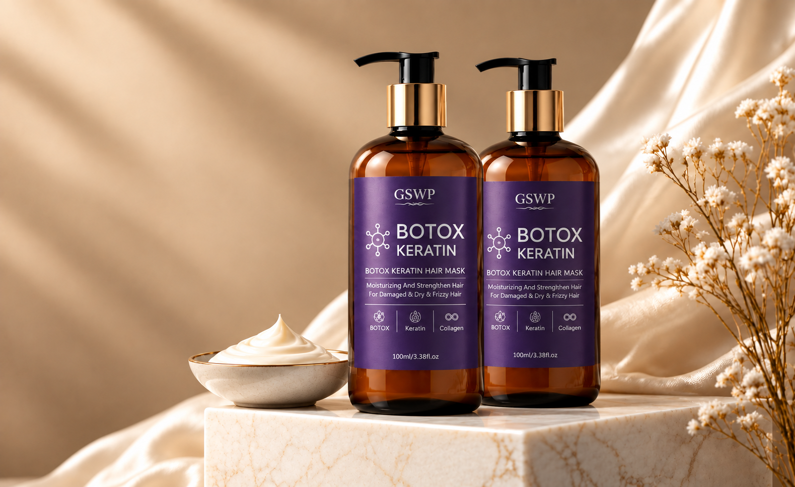 Duas unidades da GSWP Botox Keratin Hair Mask